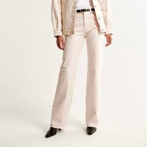 NWT Abercrombie & Fitch High Rise 90s Relaxed Jean In Light Pink Size 32 Regular